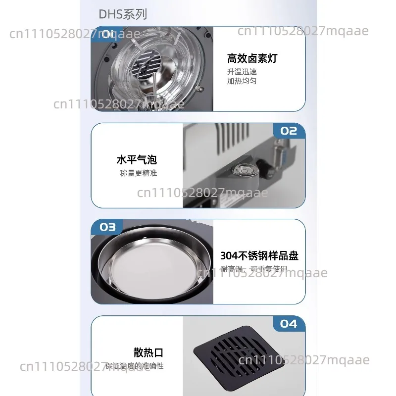 Water Content Detection, Rapid Moisture Meter, Plastic Tea Feed Halogen Test, Moisture Meter