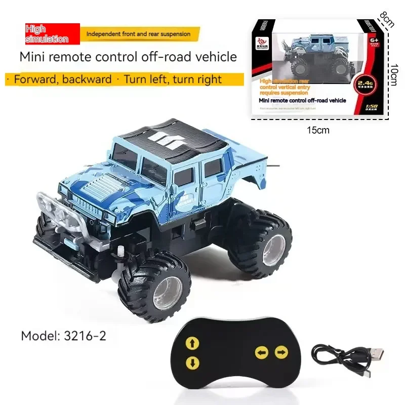 Simulated Mini 2.4g Children'S Remote Control Toy Car Pickup Off-Road Mountain Bike Charging High-Speed Car Boy Holiday Gift