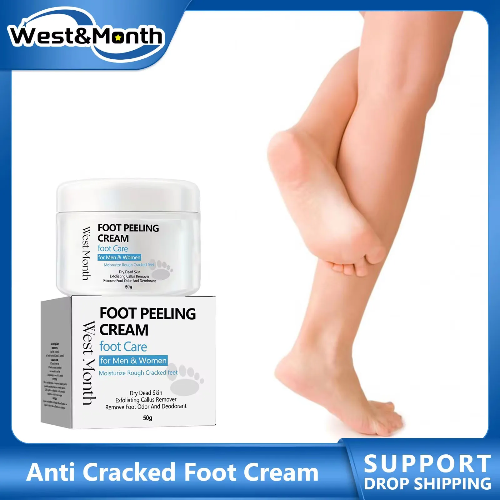 

Anti Drying Crack Foot Cream Dead Skin Callus Removal Heel Cracked Repair Hand Chapping Treatment Exfoliator Feet Peeling Cream