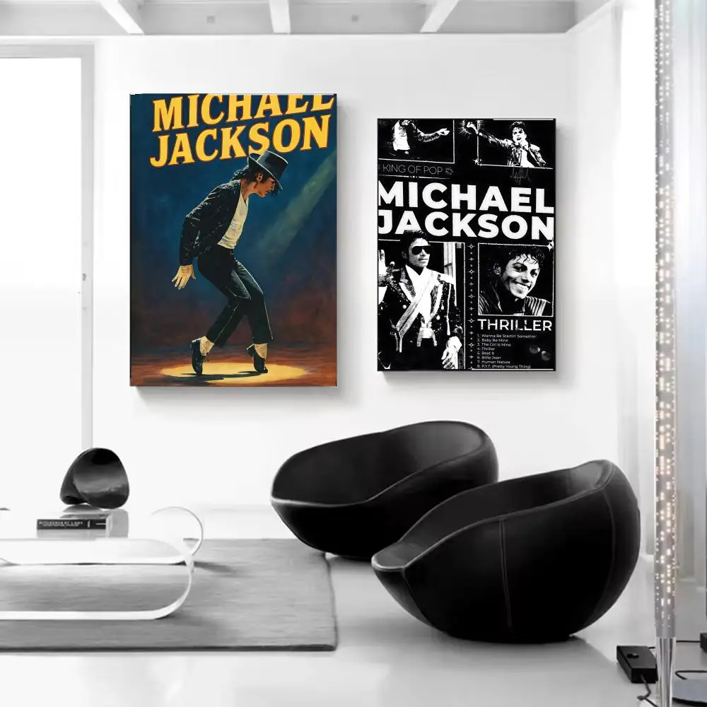 Singer Michael Jackson Poster Self-adhesive Art Waterproof Paper Sticker Coffee House Bar Room Wall Decor