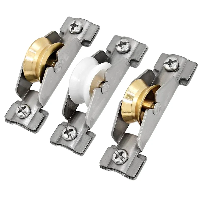

Sliding Door Plastic Steel Window Pulley Aluminum Alloy Glass Screen Window Brass Wheel Mute Roller Balcony Hardware