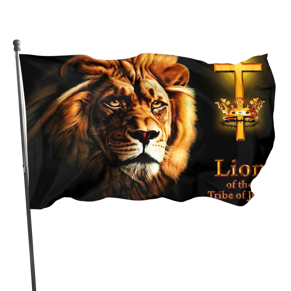 

Tribe of Judah Lion Flag,Uv Fade Resistant Flag for Outdoor House Porch Welcome Holiday Home/School/Party Decoration,Garden Flag