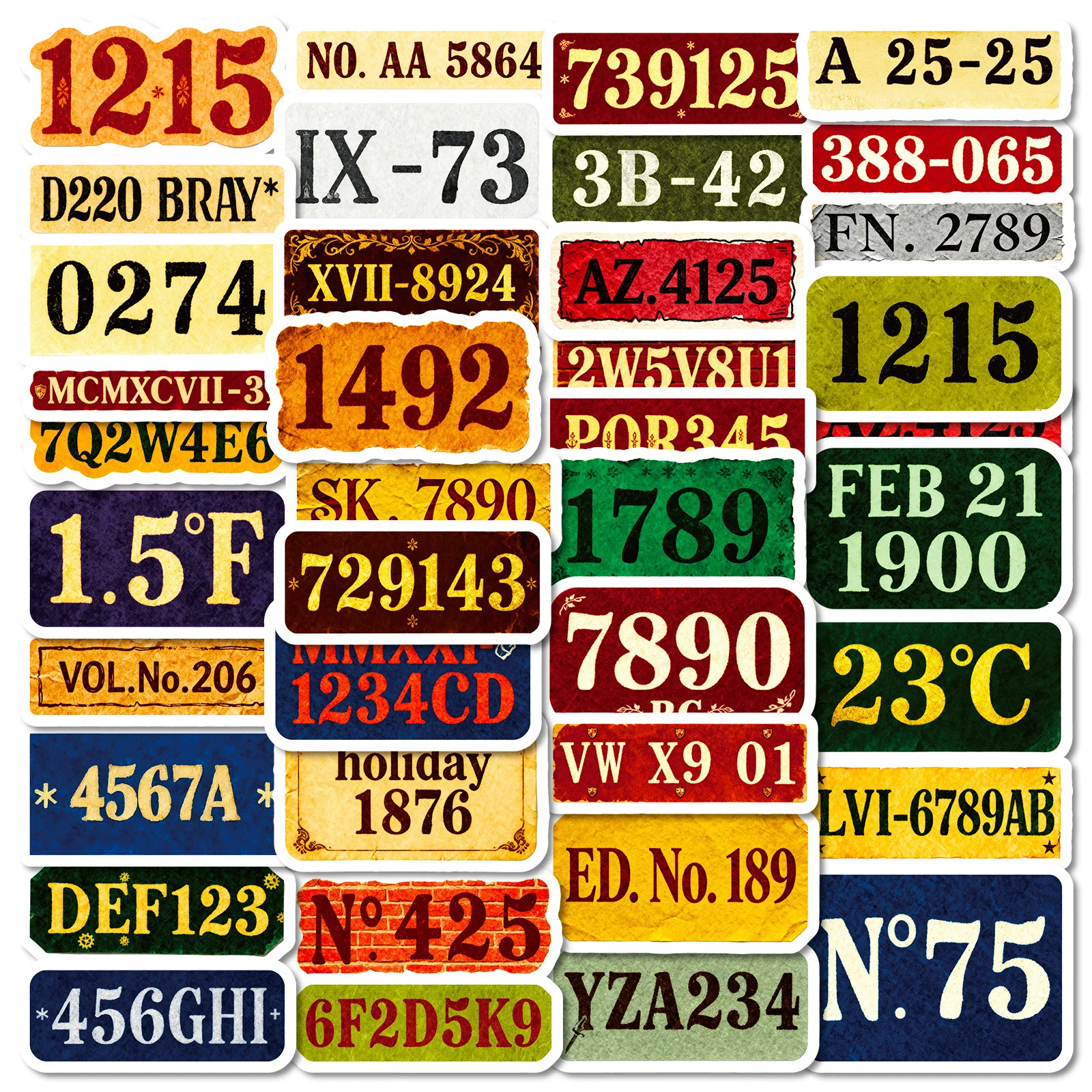 56 pezzi numero lettera adesivi cartoni animati etichetta decorazione graffiti retrò giocattoli fai da te frigorifero laptop chitarra auto bici skateboard decalcomanie