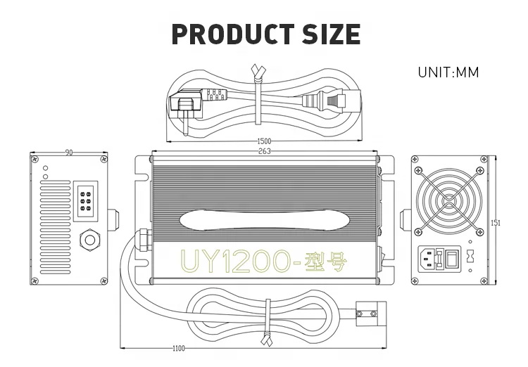 Versatile 12V 24V 48V 72V Lifepo4 Lithium Battery Charger for Stacker Forklift Sightseeing Car - Efficient Charging Solution