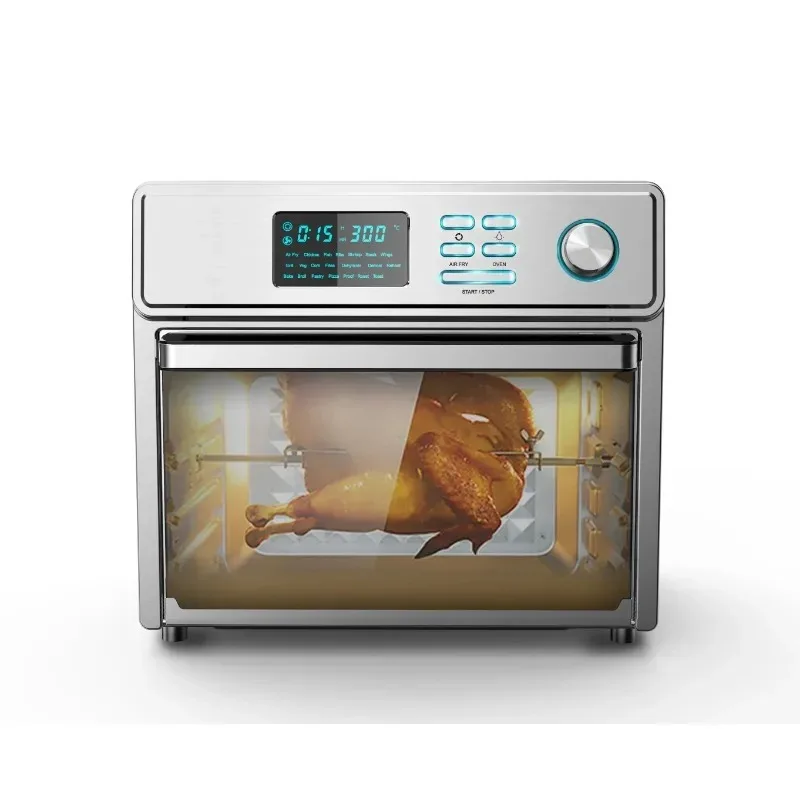 25Qt 21-In-1 Multifunctional Air Fryer Oven, Stainless Steel Home Unit with LED Digital Panel, Multi-function Kitchen Appliance