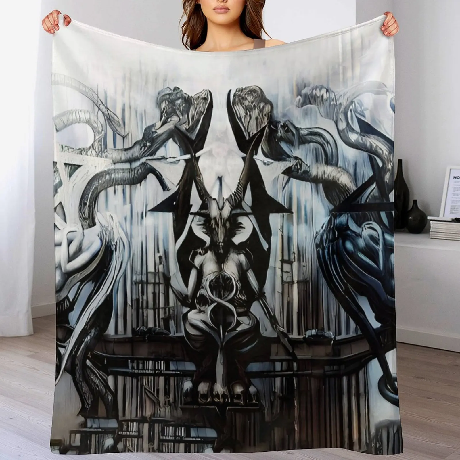 

Necronomicon HR Giger Throw Blanket Decorative Soft Throw Blanket for Couch Sofa