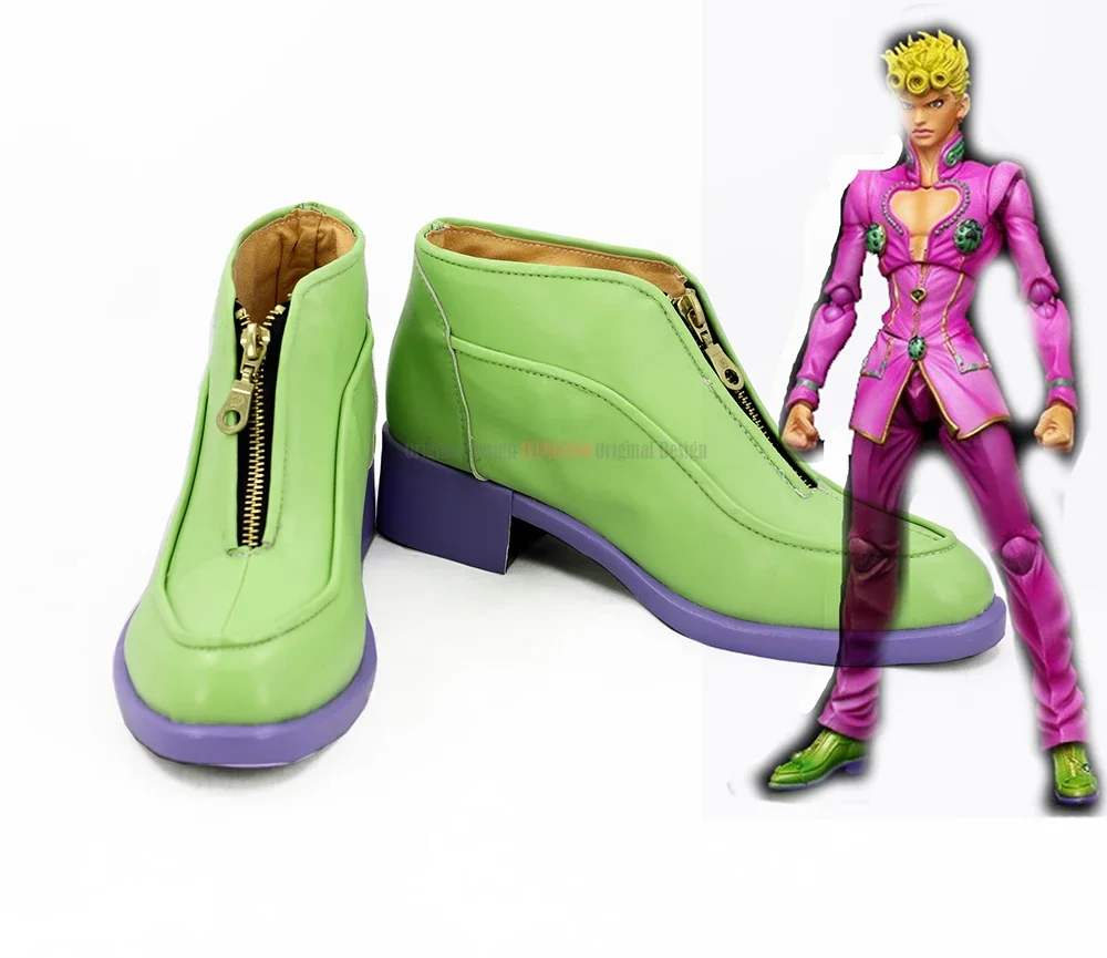 

Giorno Giovann Cosplay JOJO'S BIZARRE ADVENTURE 5 Giorno Giovann Cosplay Shoes Boots Custom Made