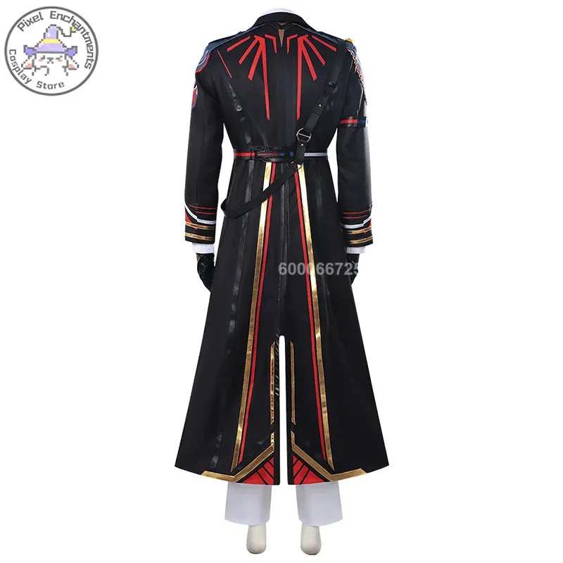 CyGame Love and Deepspace Xia Yizhou 코스프레 의상 여성용 블랙 캡틴 유니폼 남성용 풀 세트 할로윈 코믹 콘 역할 놀이