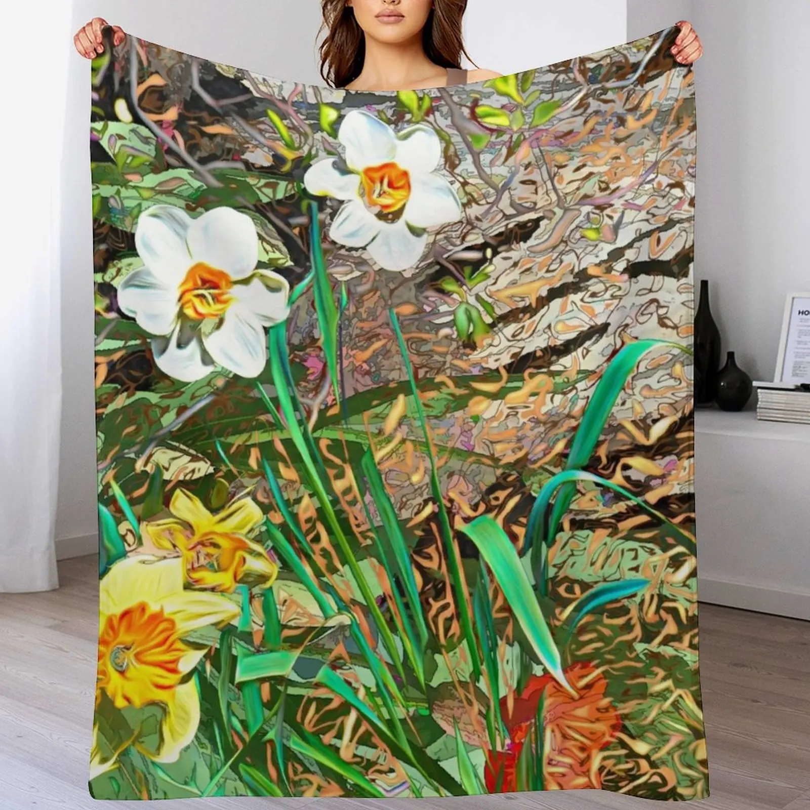 First Walk in Spring Throw Blanket Stylish Couch Blanket for Home Living Room