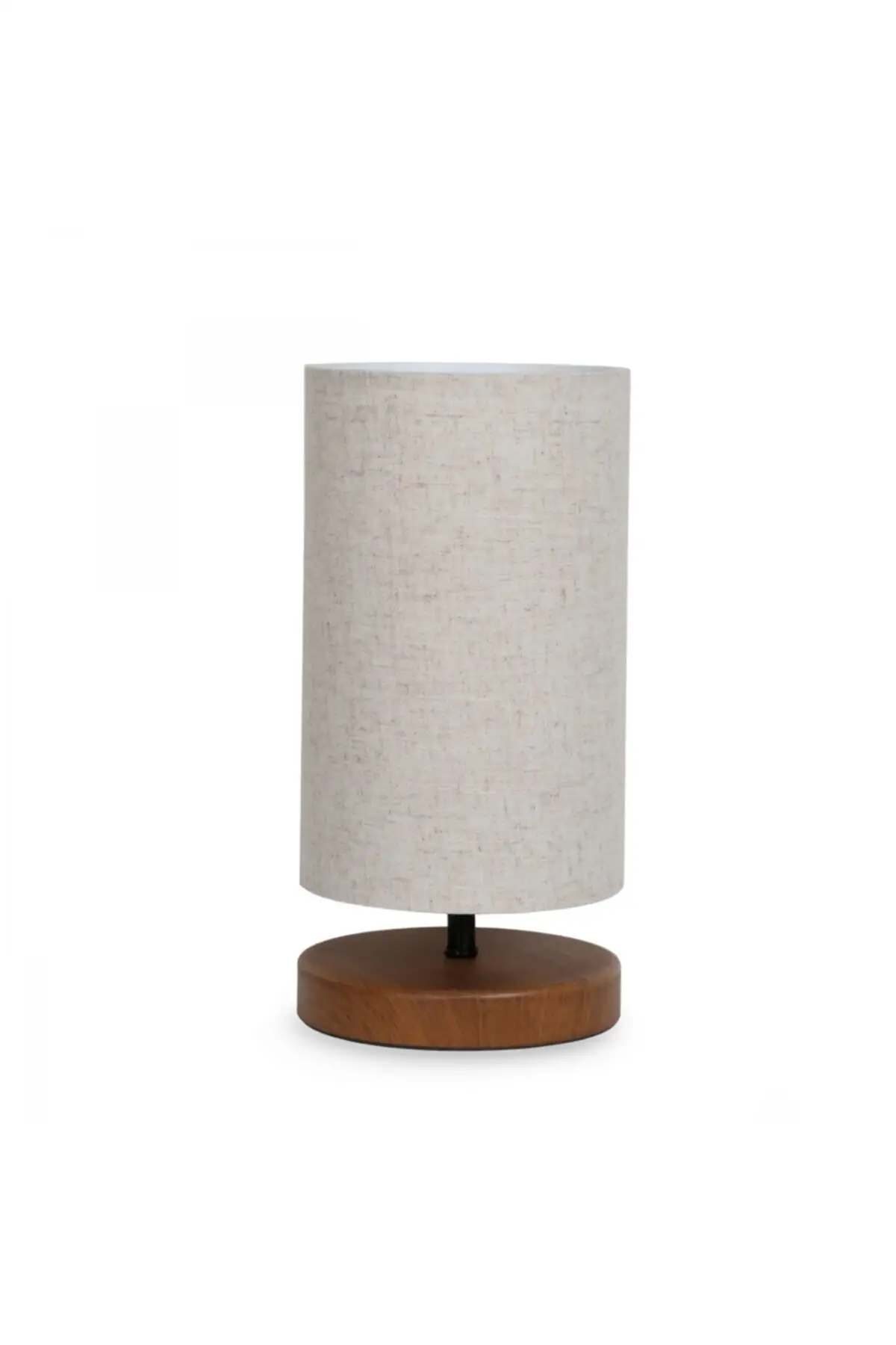 2022 Fabric Cylindrical Design Wooden Leg Lampshade Desktop Lighting Bedroom Kids Room