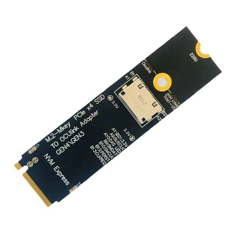 Top-M.2 M-Key Pcie X4 SSD To Oculink SFF-8612 Adapter Gen4/Gen3 For 2.5 Inch NVME U.2(SFF 8639)SSD PCI-E NGFF Riser Card