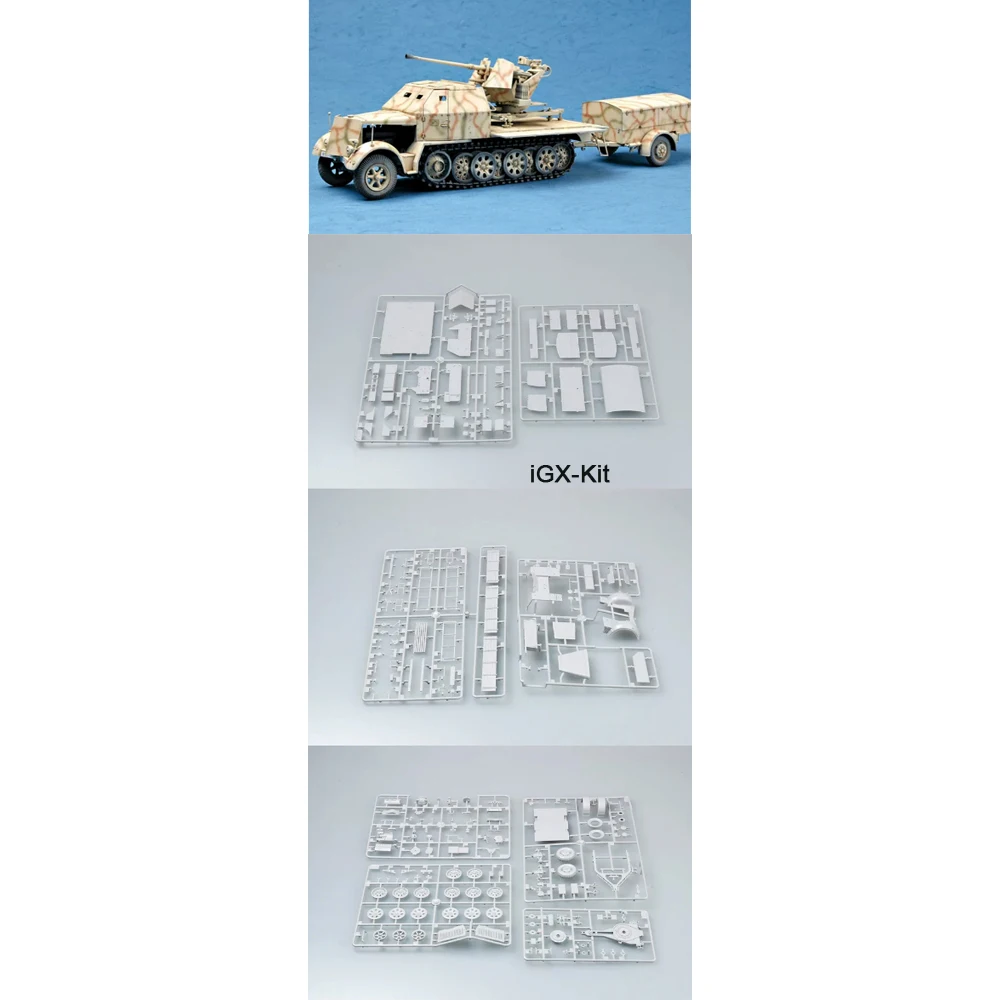 

Trumpeter 01526 Масштаб 1/35 37MM Flak 37 SdKfz 7/2 Самоходная гусеничная пушка, пластиковый сборный конструктор-модель