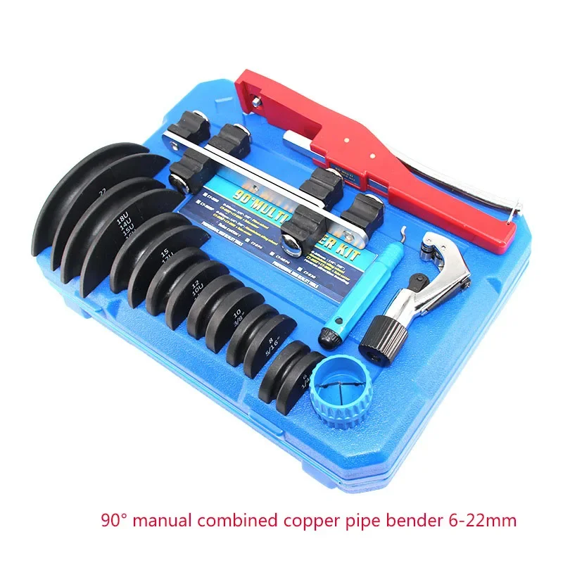 90° Manual Combined Copper Pipe Bender 6-22mm, labor-saving Ratchet Pusher With Nylon Disc