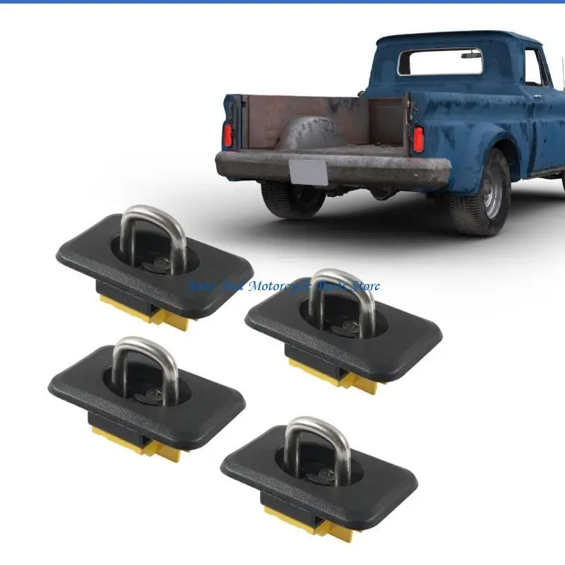 P9FD Packung mit 4 LKW-Ladeflächen-Zurrankern, einziehbaren Ringen für sicheres Transportieren – Detail 5