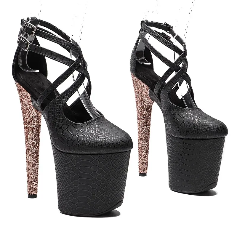 Women New 20CM/8inches PU Upper Sexy Exotic High Heel Platform Party Sandals Pole Dance Shoes Model Shows Sandals 264