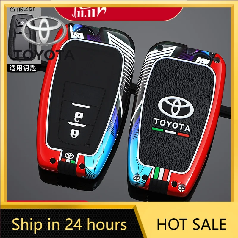 

Car Stickers Fot Toyota 2026 New Hub Caps Alloy Sporty Style Car Remote Key Case Cover Keychain Accessories For Toyota Prius Cam