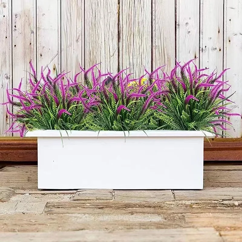 

Simulated Plastic Bundle Fake Flower 5-Fork Dog Sage Ornament Living Room Decoration Flower Garden Outdoor Green Plant Colorful