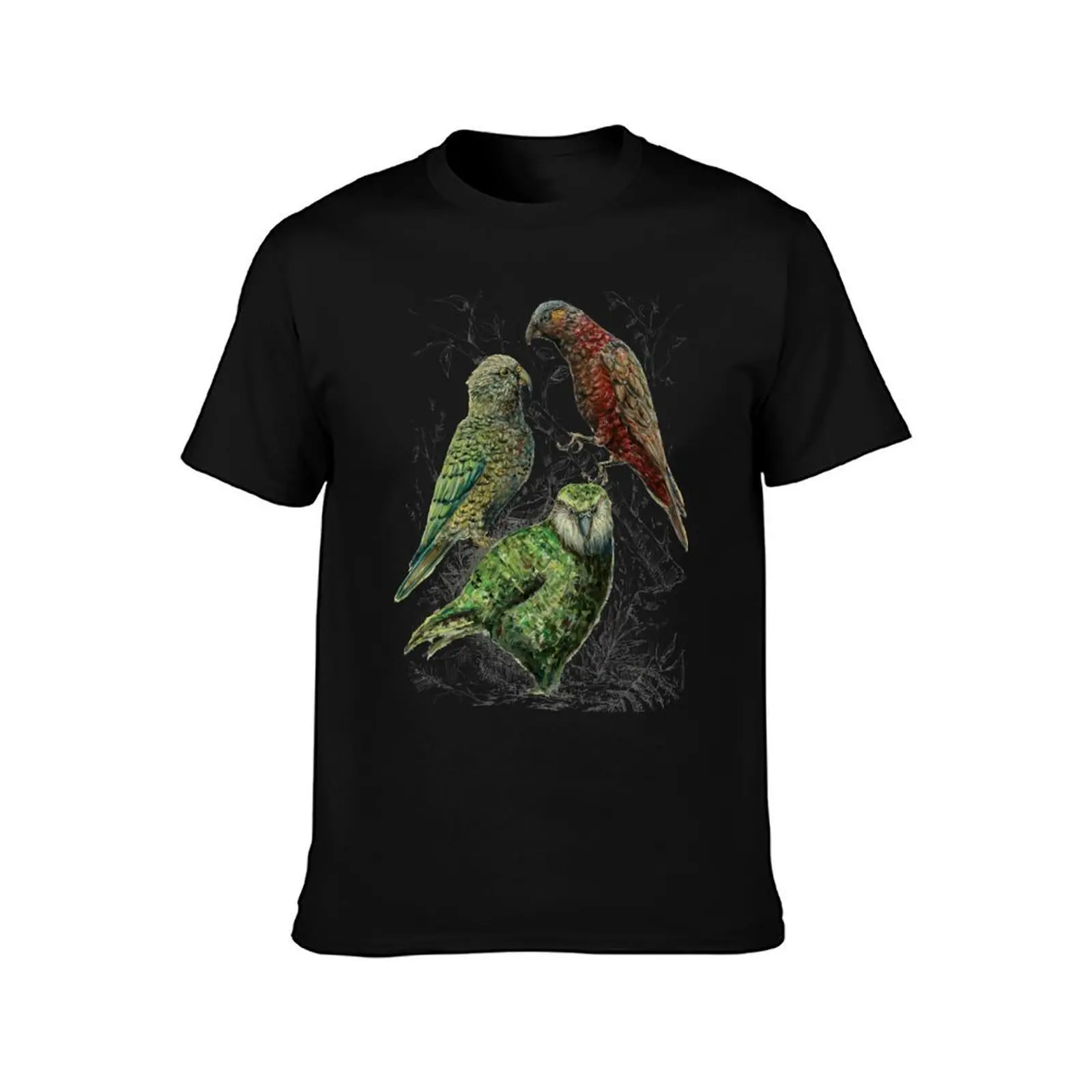 Three native parrots of New Zealand T-Shirt Athletic Quick Dry for Men T-Shirt