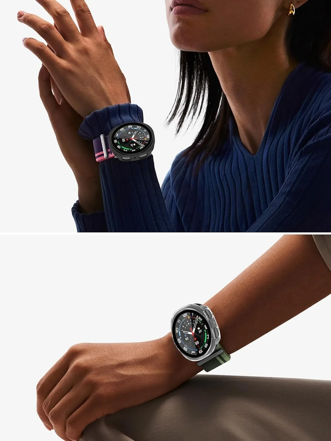 for Samsung Watch8 40/44mm frosted matte case, featuring a glass screen, shockproof and scratch-resistant, easy to install image 6