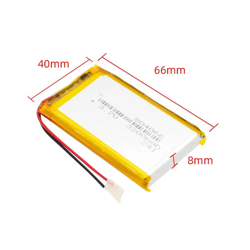 

804066 3.7V 3200mAh Li-Polymer Battery - Rechargeable Lipo Battery for Tablet, Speaker, Camera, Bluetooth Speaker, High Capacity