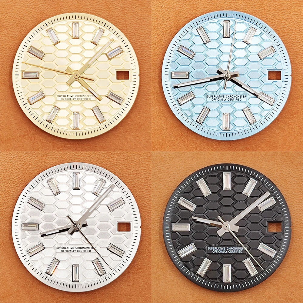 

New watch with modified dial, land resident dial, 28.5mm NH35 dial, stone dial, men's watch, NH35 movement, watch accessories