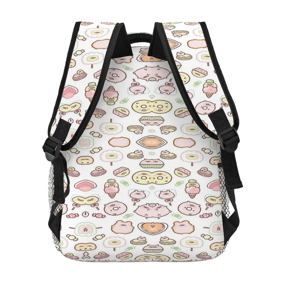 Doces Padrão Mochilas Escolares para Meninos e Meninas, Estudantes Bookbag, Mochila De Viagem Dos Desenhos Animados, Bolsa De Ombro, Grande Capacidade