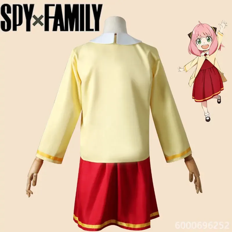 Anime Spy X Family Anya Forger Cosplay disfraz peluca ropa para adultos incluyendo calcetines cuerno tocado traje de Halloween nueva llegada