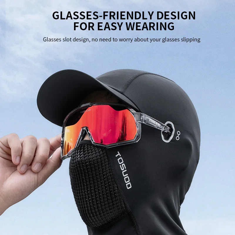 TOSUODSummer UPF50+ UV Protection Ice Silk Full Face Mask Breathable with Glasses Hole Quick-Drying for MTB Road Cycling Outdoor image 5