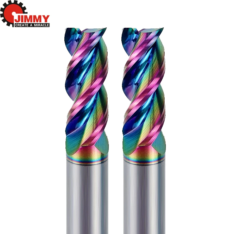 JIMMY HRC55 Tungsten Steel 3 Flute Milling Cutter Carbide End Mill CNC Face Mill Cutter Milling Tools for Stainless Steel