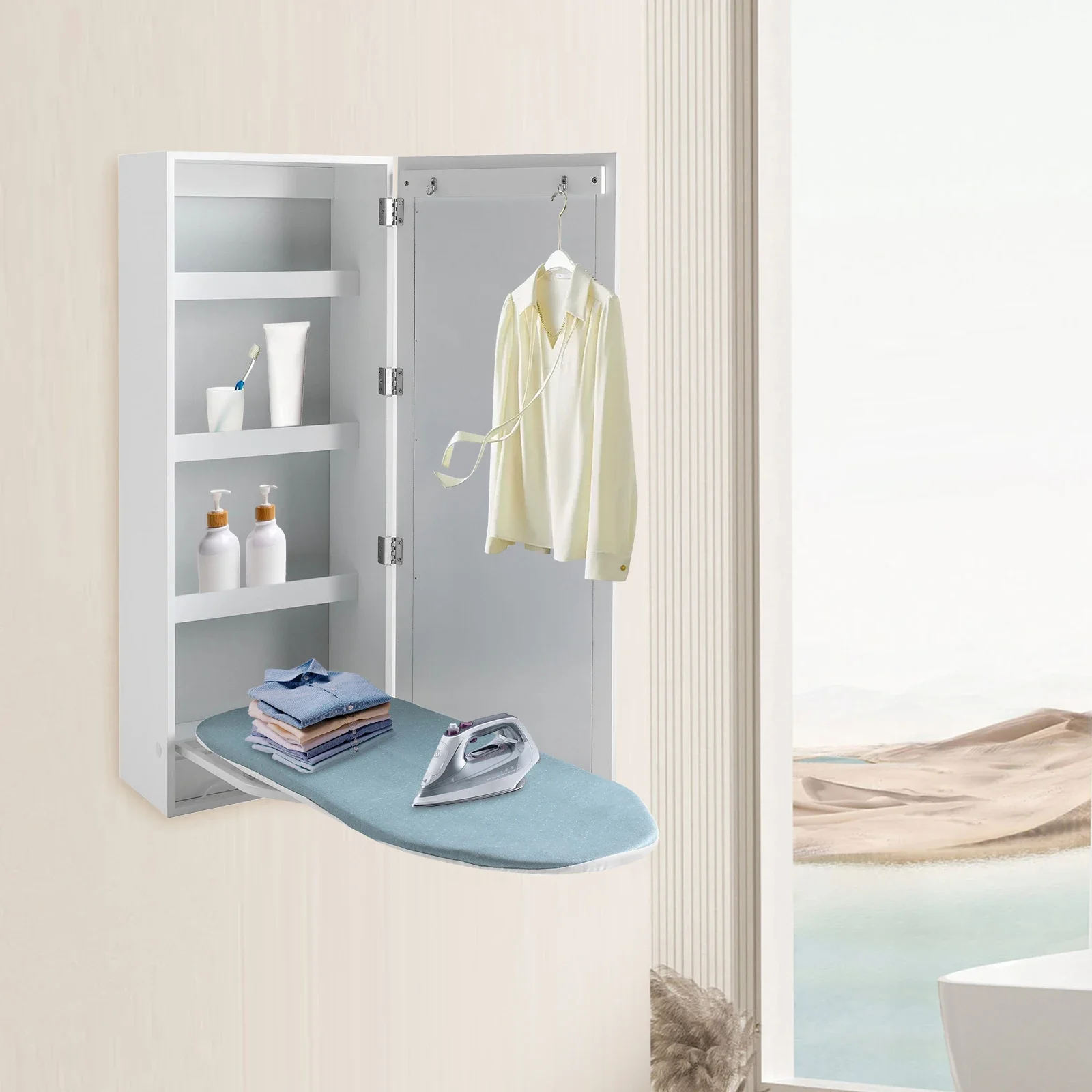 Wall-mounted Ironing Board Rotatable Ironing Board Foldable Rotating Wall Mounted Concealed Iron Table