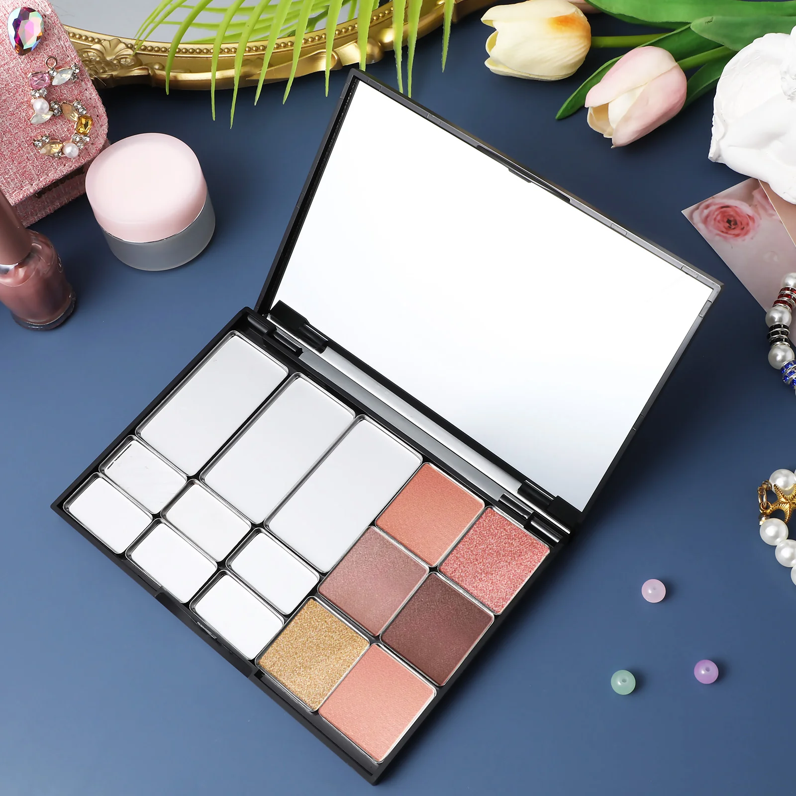 แต่งหน้า Palette แม่เหล็กอายแชโดว์ถาดเปล่า Travel อายแชโดว์ Stick ABS แม่เหล็ก