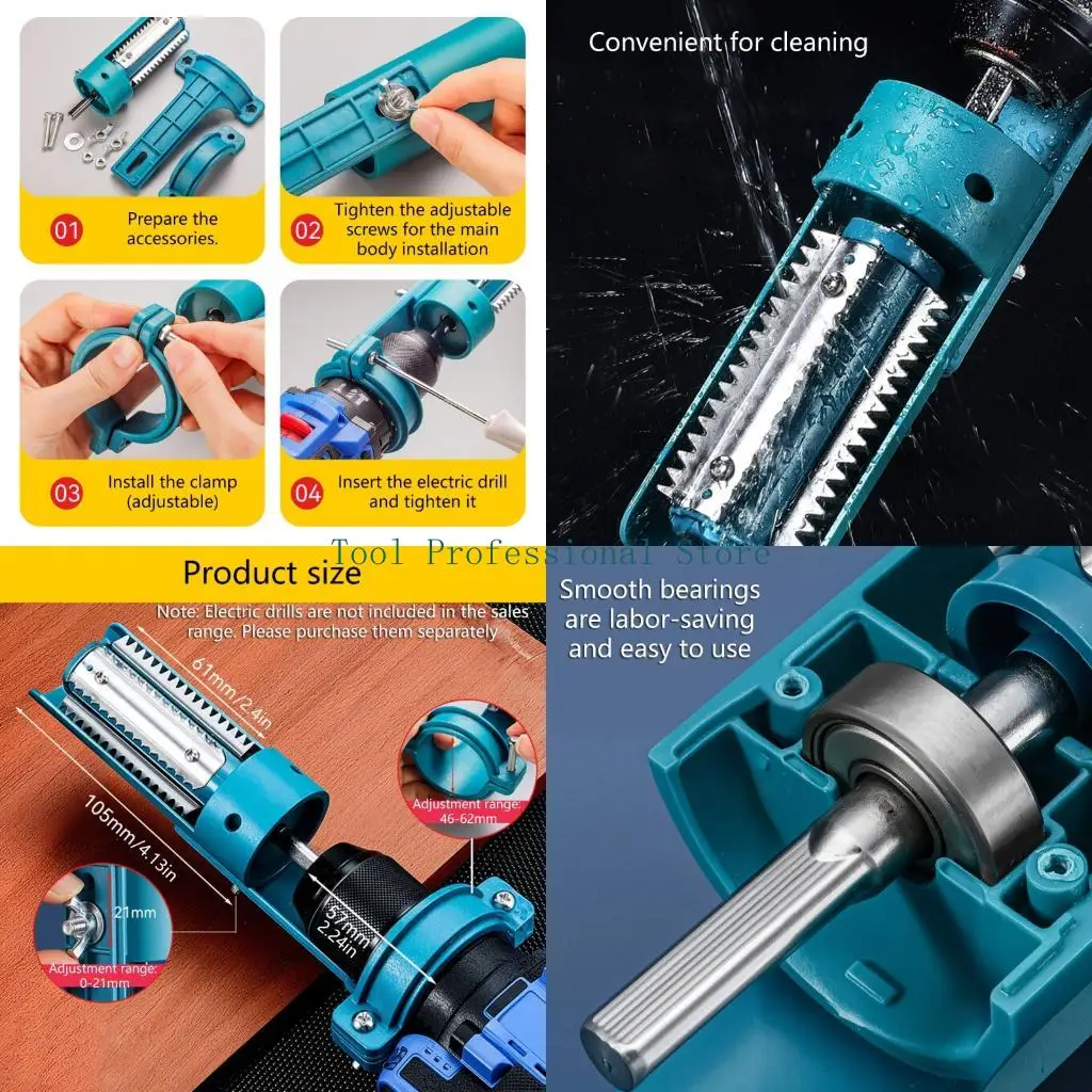 

57QF Electric Drill Fish Scale Remover Tool Fish Scaling Tool Effortlessly Cleaning