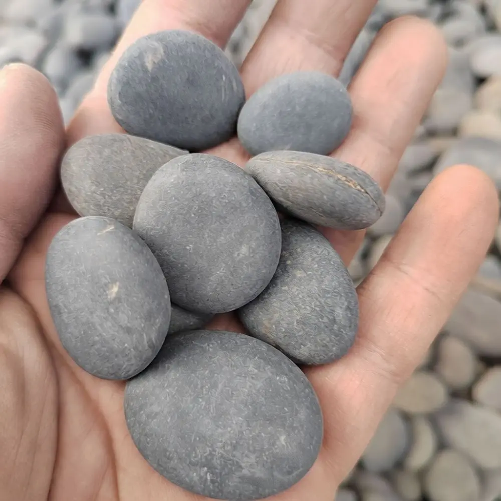 Black Drawing Rocks Hand Painted Pebbles For Creative Arts DIY Projects Smooth Surface Natural Stones For Art Education