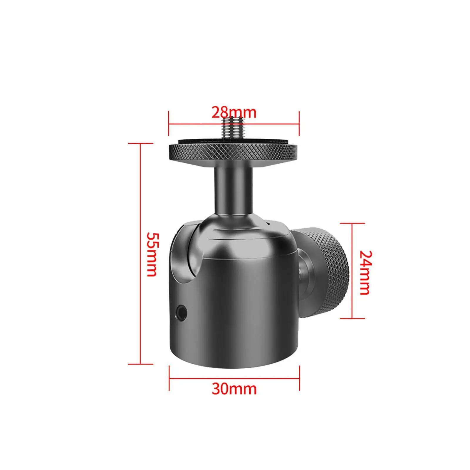 Mini Ball Head Mount Adapter 360 ° Horizontal Rotation 90° Vertical Rotation Universal Base Adapter Camcorder Light Stand