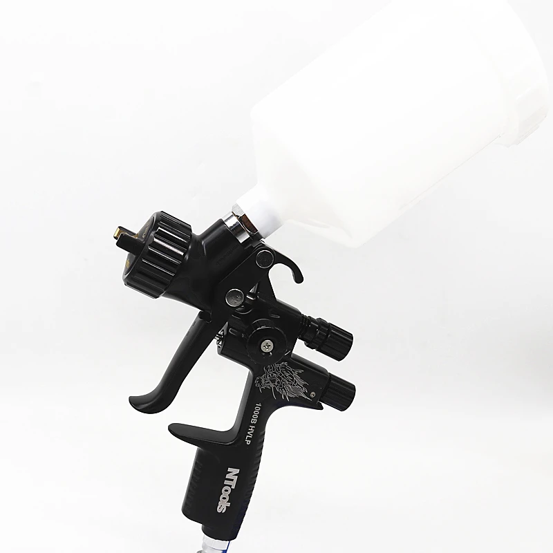 SPRAY GUN 1.3mm With 1.7 spare needle nozzle kit, Paint Gun Nozzle HVLP Air Spray Gun High Atomization Body Metal Paint