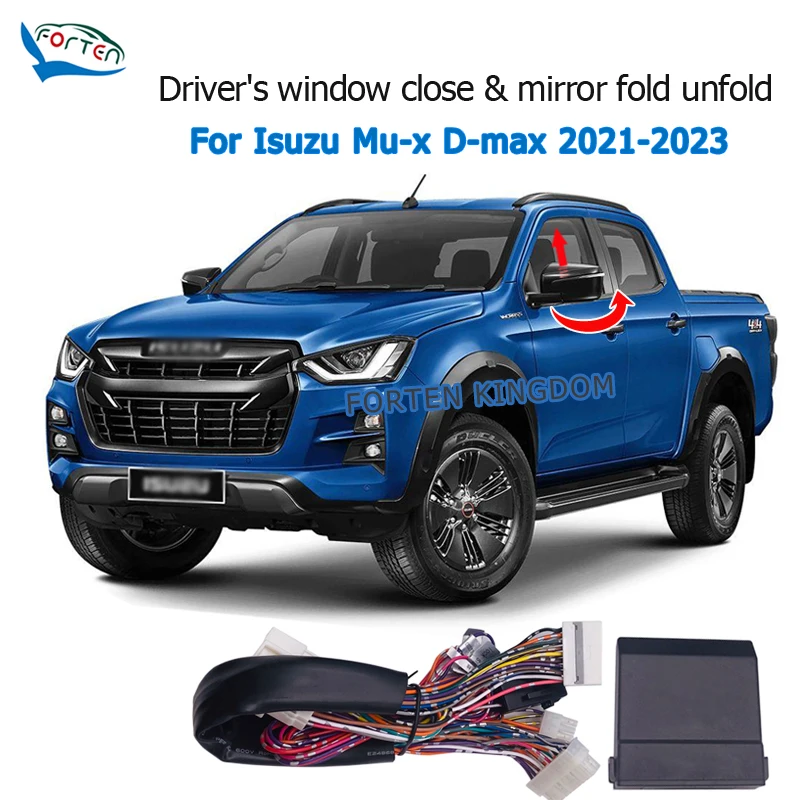 Car Side Rear View Mirror Fold And Auto Window Close Kit For Isuzu Mux Mu-x D-max Dmax 2021-2023  Plug and play