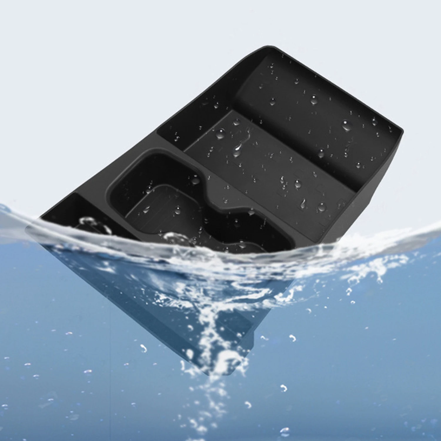 لشركة هيونداي سانتا في MX5 2024 2025 منظم وحدة التحكم المركزية مع حامل الكأس صينية تخزين TPE غير قابلة للانزلاق مخصصة ومقاومة للماء