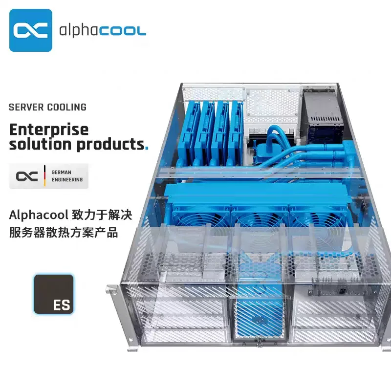 

Водяной блок графического процессора Alphacool ES для H200 141 ГБ NVL PCI-E с 1 слотом, охладитель видеокарты для сервера