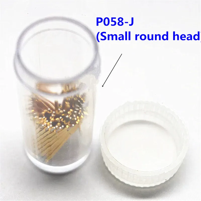 100PCS Spring Test Probe P058-J Small Round Head Outer Diameter 0.58mm Total Length 15mm PCB Pogo Pin