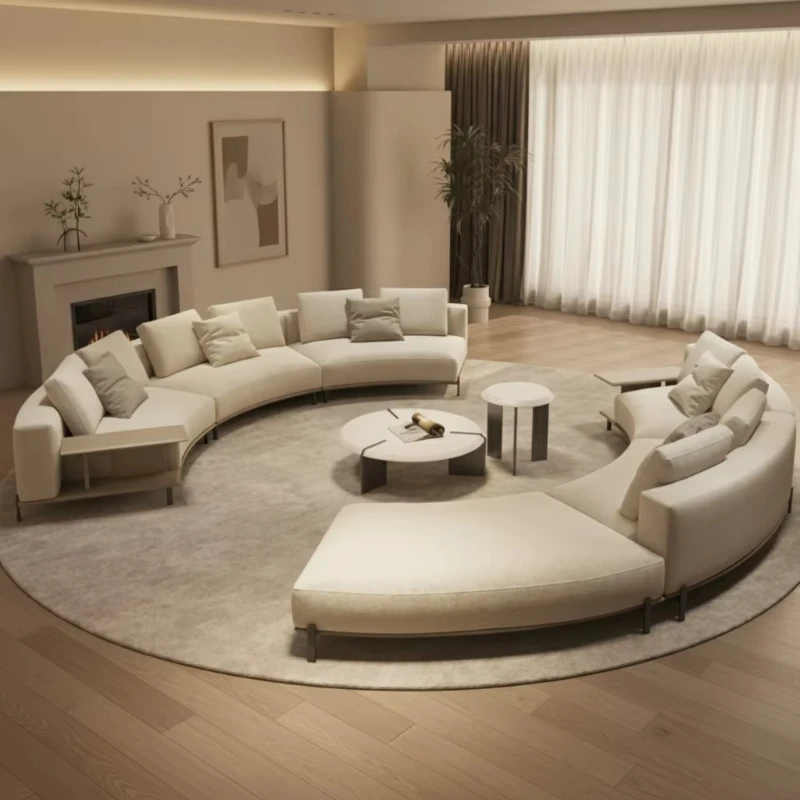 

Modern modular sofa set with high-density foam upholstery, fabric upholstery, wooden legs, suitable for apartments, hotels