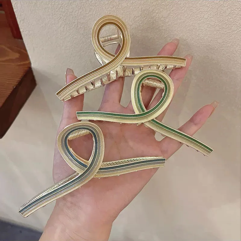 

Alloy Hair Clip,Large hair Accessories, Simple hairpin,Thin hair Styling Tools for women