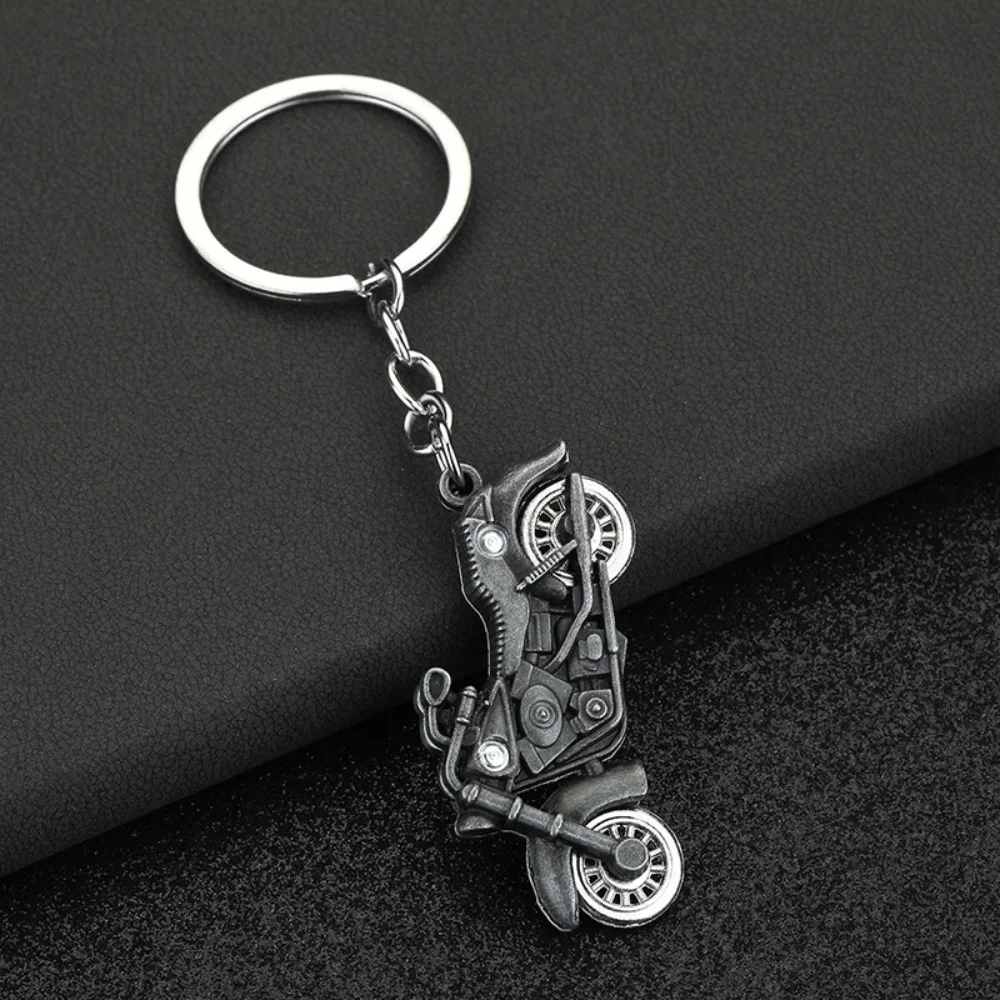 Simulation Motorcycle Mini Motorcycle Model Keyring Zinc Alloy Motorcycle Cute Simulation Car Keychain Pendant Mini
