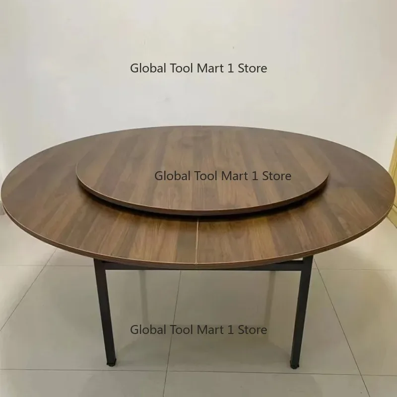 Foldable pure solid wood large round table dining table home hotel round table wooden turntable round countertop