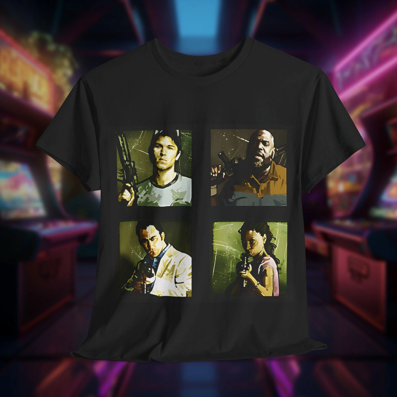 Retro Gaming T Shirt - T-shirt graphique unisexe Left 4 Dead