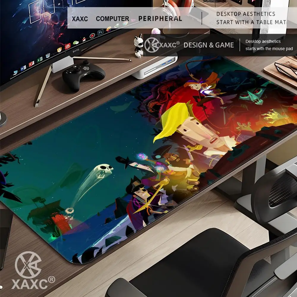 Monkey Island Mouse Pad 90x40CM Non-slip Gaming Mousepad Gamer E-Sports Mouse Mat Game Mechanical Keyboard XXL Desk Mat