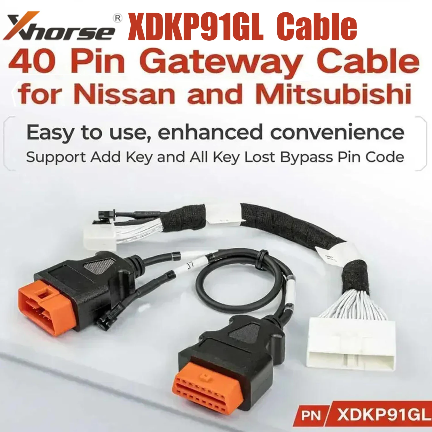 Xhorse VVDI XDKP91GL 40 PIN Gateway Adapter for Nissan and Mitsubishi Works with VVDI Key Tool Plus and Key Tool Max Pro
