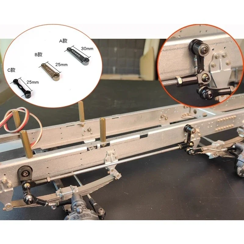 Tige de Distribution de Proportion de liaison de Simulation en métal, pour camion Tamiya RC 1/14, carte robuste Scania Volvo, pièces de bricolage, jouets