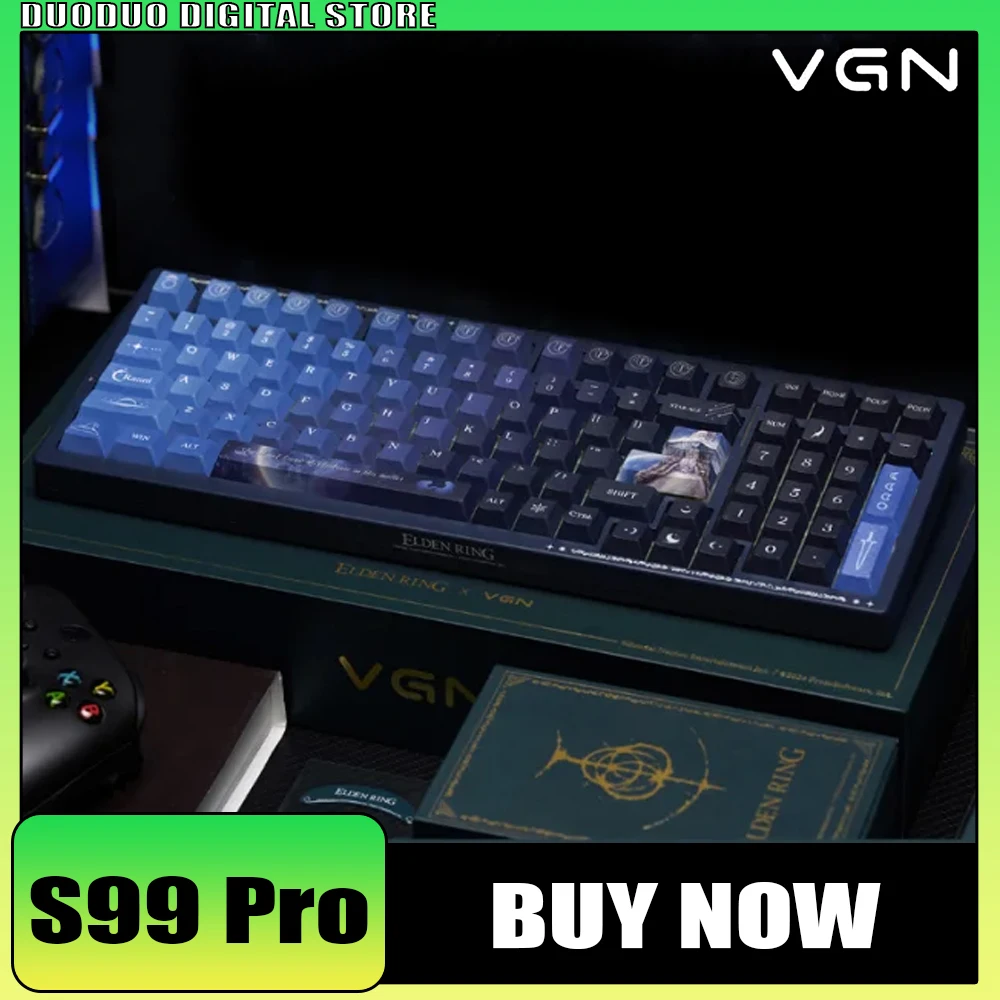 

New VGN S99 Pro Mechanical keyboard Aluminium Alloy Three Mode Smart Speed Wireless Gaming Keyboard Gasket Low Delay Pc Gamer