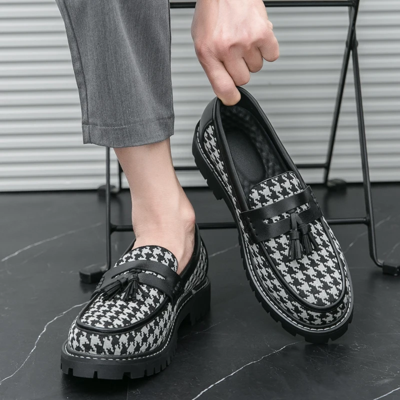 الصيف زائد الشباب الراقية كسول الفول أحذية الرجال شرابة الارتفاع البريطانية تنوعا الأعمال الرجعية عادية قدم واحدة ركلة المتسكعون