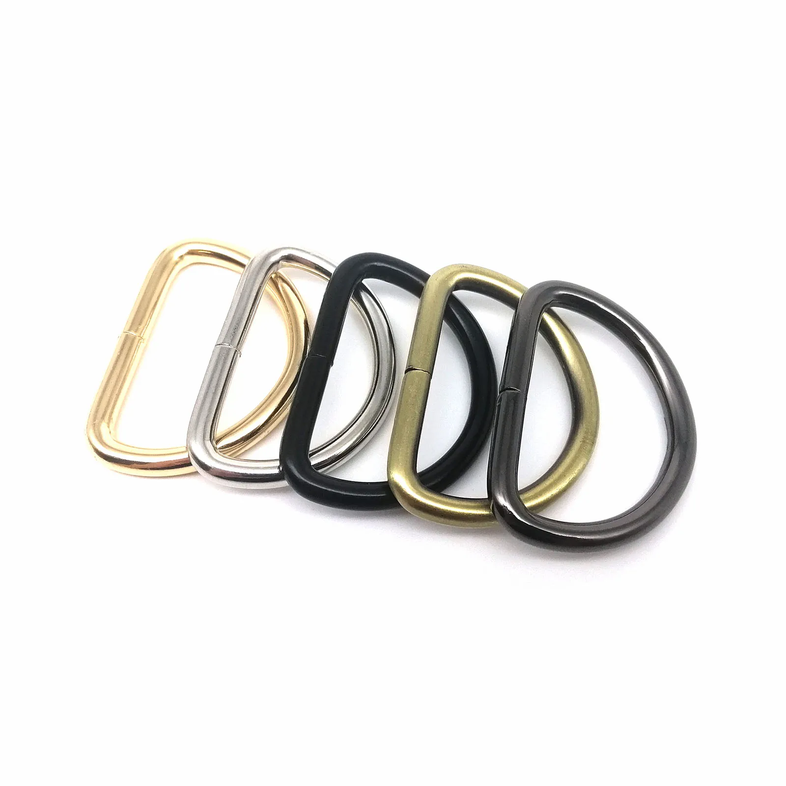 HZYUEGOU Metall Hochwertiger Verdickter Leder-Handtaschen-Rucksack-Geldbörsen-Gurt-Hundehalsband-Ketten-Gurtband-Halb-O-D-Ring-Schnalle-Verschluss – Detail 4